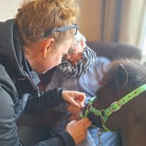 Therapiepaardje bij therapiepaardje op bezoek